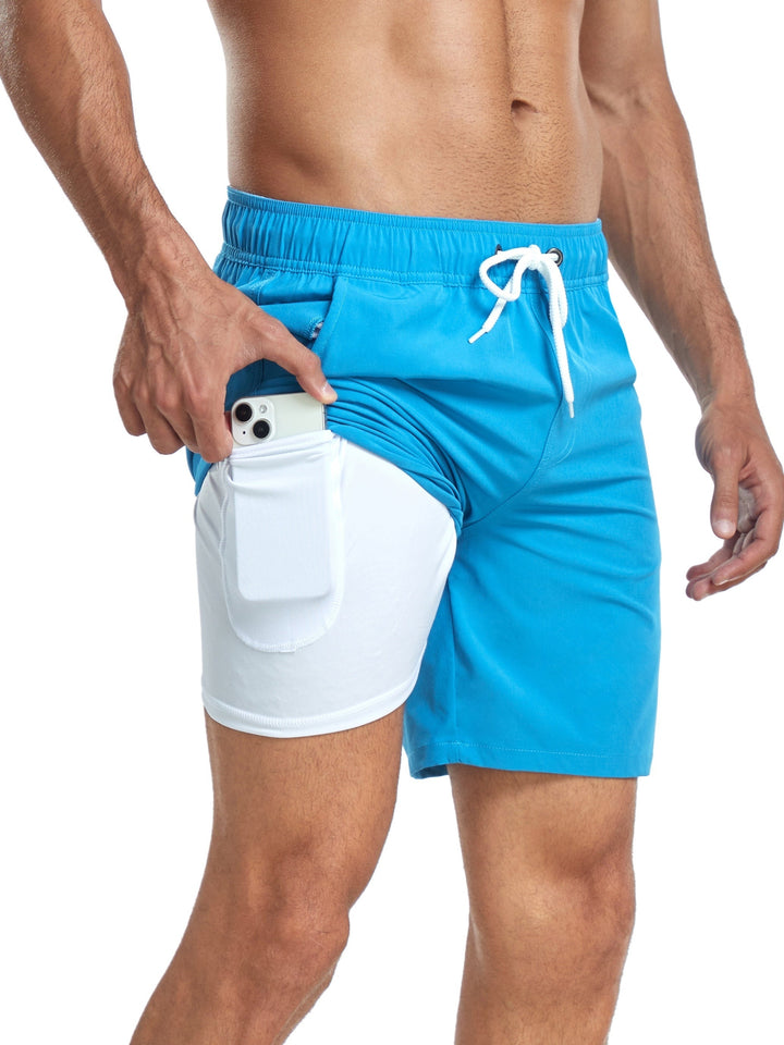 Herren Freizeitshorts, schnelltrocknend und dehnbar, mit praktischer Handytasche.