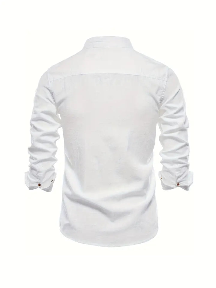 Herren Langarm Freizeit Hemd für Frühling, smart casual & vielseitig.