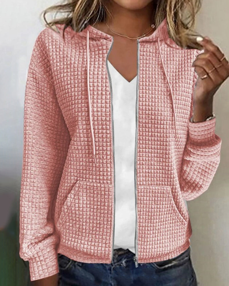 Elegante Damen Langarm-Freizeitjacke Wynona, reguläre Passform, perfekt für Frühling und Herbst.