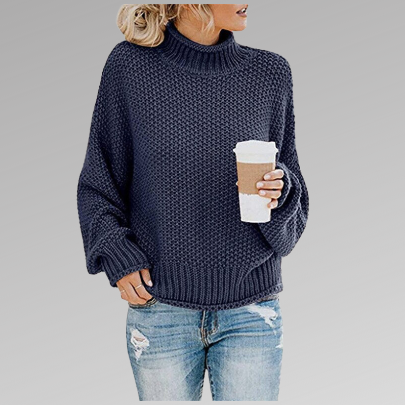 Damen Strickpullover Oversize Look. Weicher, warmer Winterpullover für Frauen, ideal für gemütliche Tage.