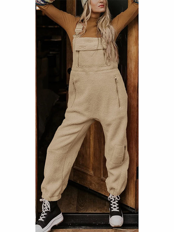 Damen Winter Overall aus weichem Fleece, ideal für Wärme und Komfort.