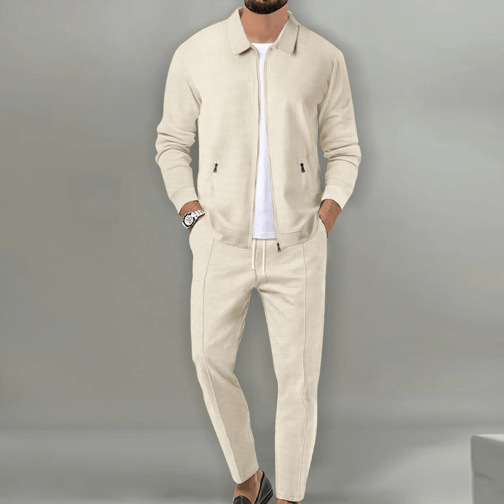 Gemütliches Herren Longsleeve-Set für Herbst & Winter. Lässige Alltagsmode mit hohem Komfort und Stil.