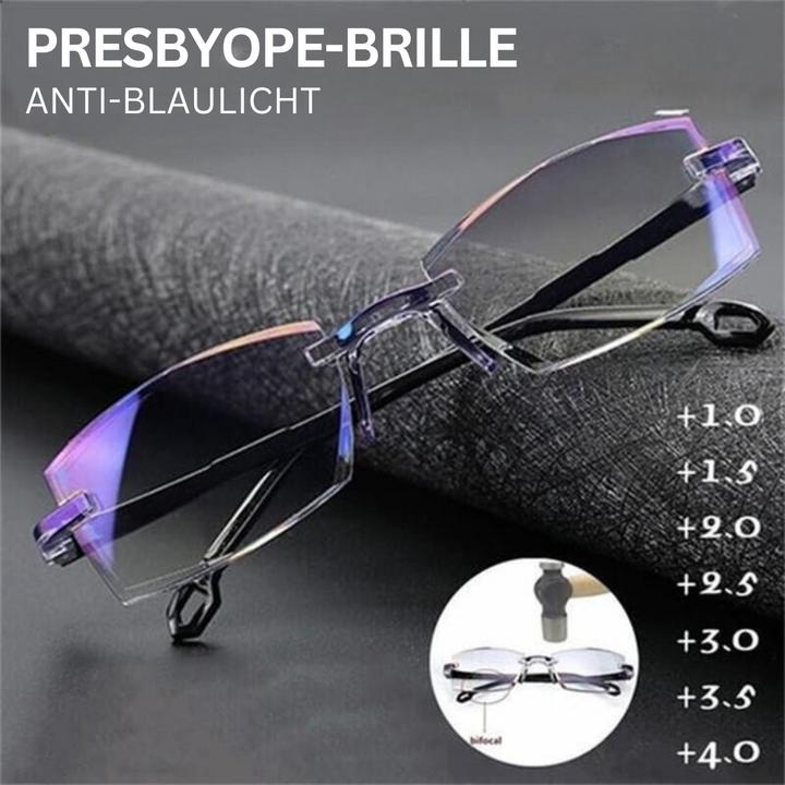 Multifokale Unisex Bildschirmbrille mit Blaulichtfilter für ermüdungsfreies Sehen und Augenschutz.