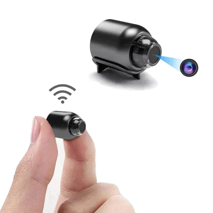 Diskrete Mini WLAN Überwachungskamera HD mit Nachtsicht für den Innenbereich. Ideal für Smart Home Sicherheit.