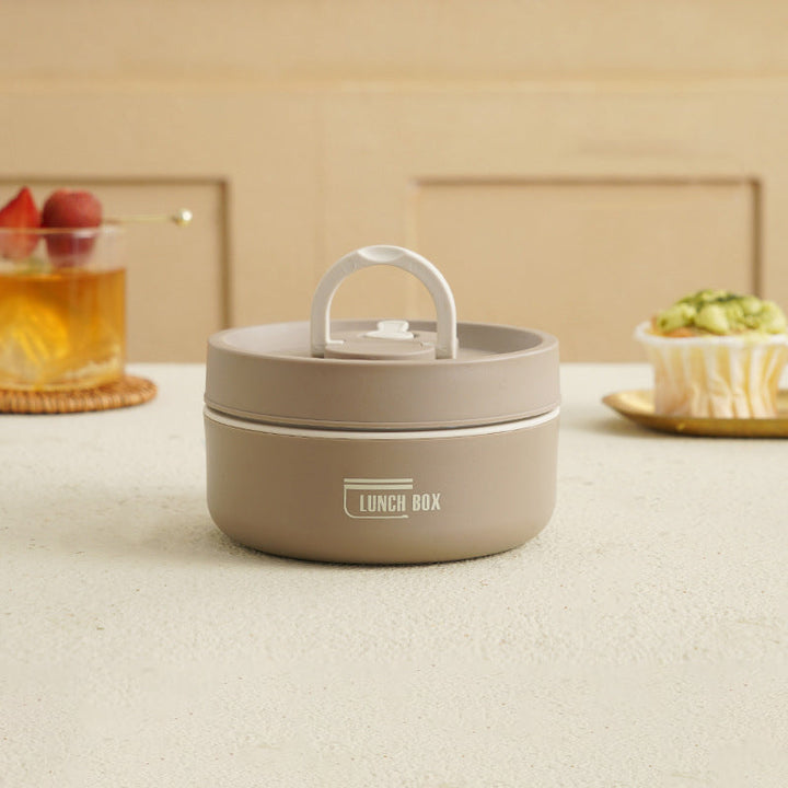 Robuste Isolier-Lunchbox aus Edelstahl, perfekt für Arbeit & Schule, inklusive praktischer Tragetasche.