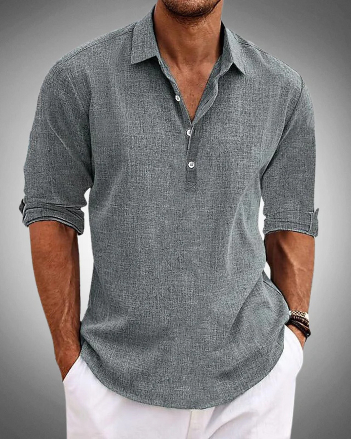 Stilvolles Herren Langarmhemd in klassischer Passform. Ideal als Freizeithemd oder elegantes Businesshemd.