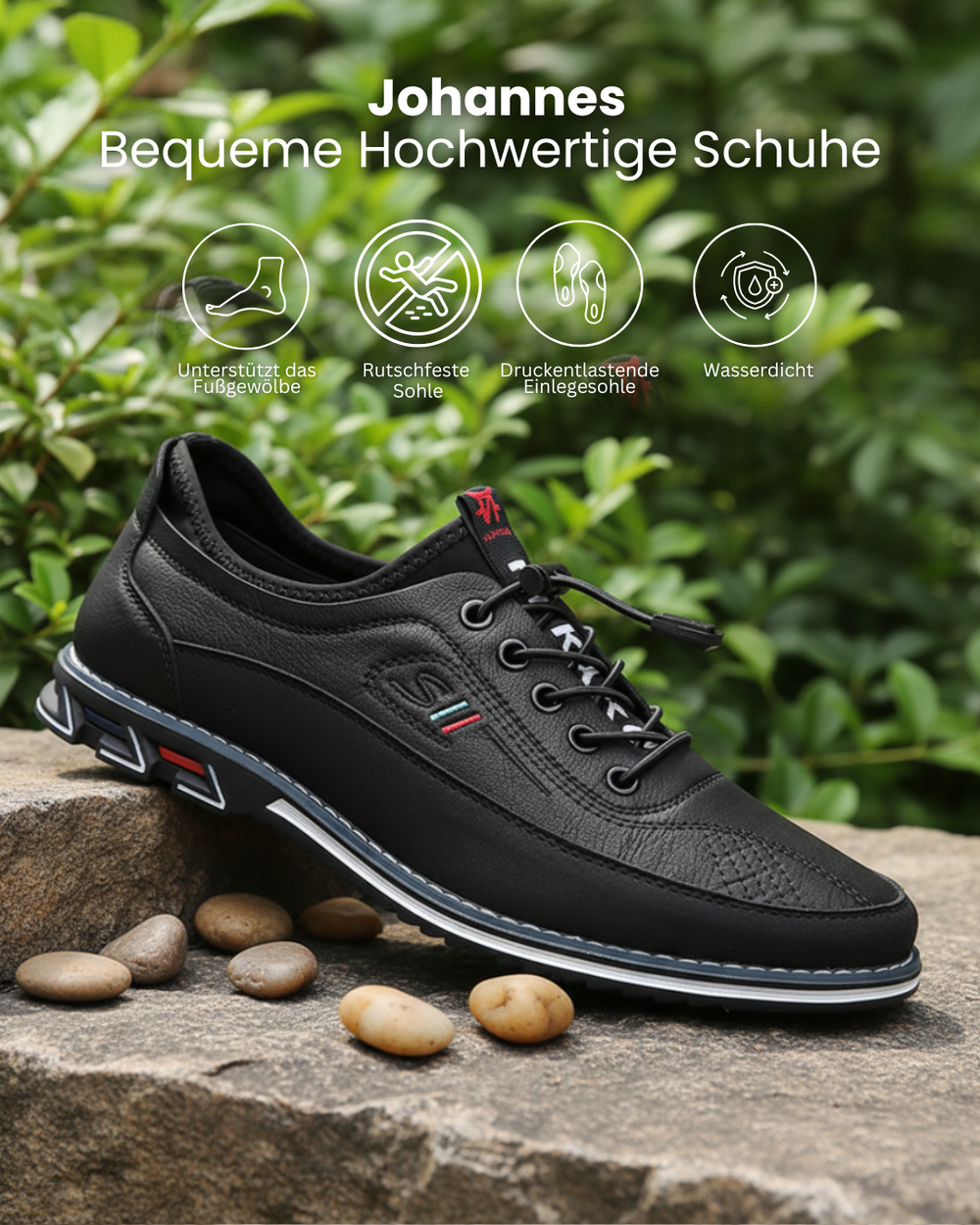 Braune rutschfeste Herren-Sneaker für den Alltag mit optimalem Halt und Dämpfung.