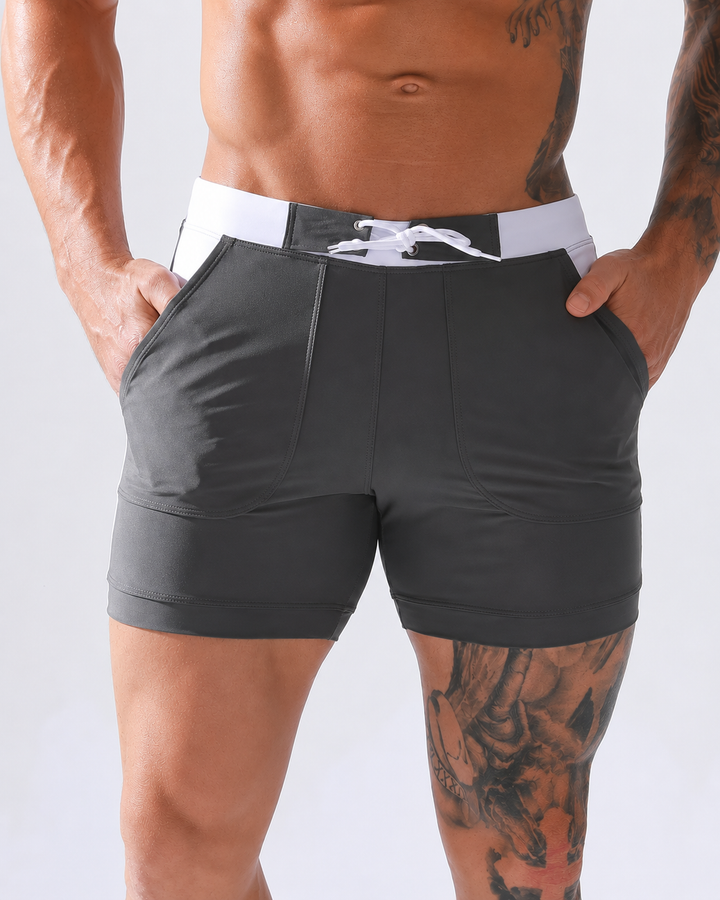 Vielseitige Herren Schwimmshorts, schnelltrocknend, ideal als Badehose für Strandmode, Pool & Urlaub.
