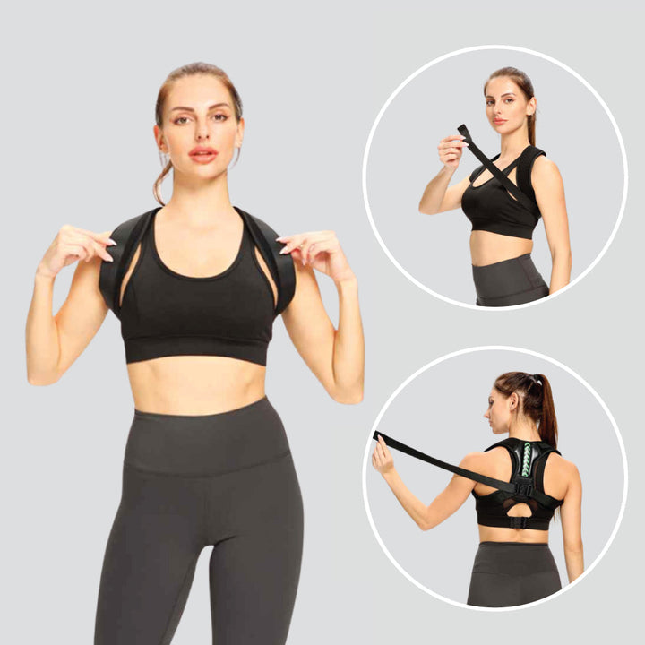 Unisex Haltungstrainer mit Rückenstütze, Schultergurt für geraden Rücken & Gesundheit.