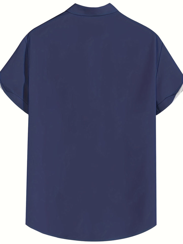 Klassisches Herren Bowlinghemd mit Kontraststreifen. Lässiger Vintage-Stil für Sommer & Freizeitanlässe.