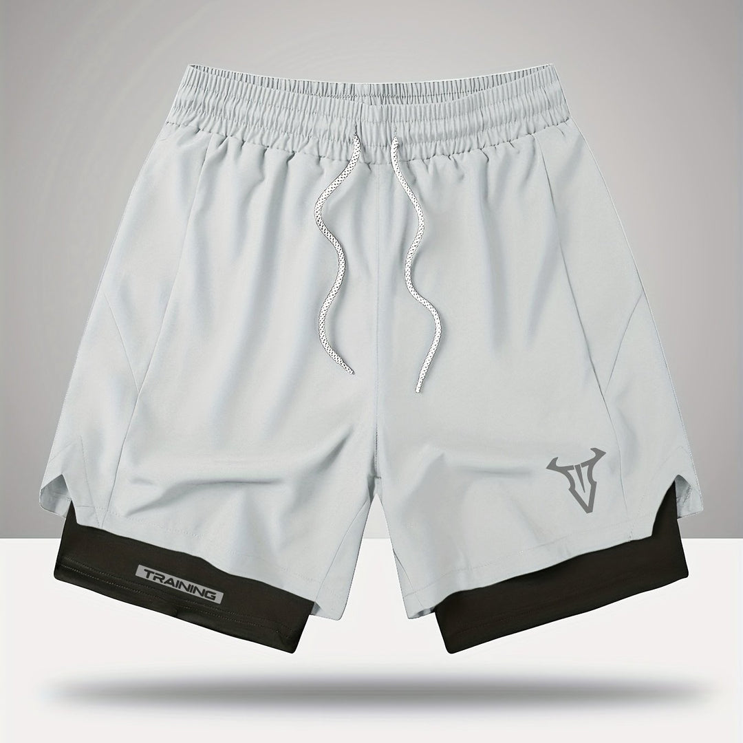 Herren Sportshorts Rückansicht. Optimale Bewegungsfreiheit beim Laufen, Workout und Fitness-Training.