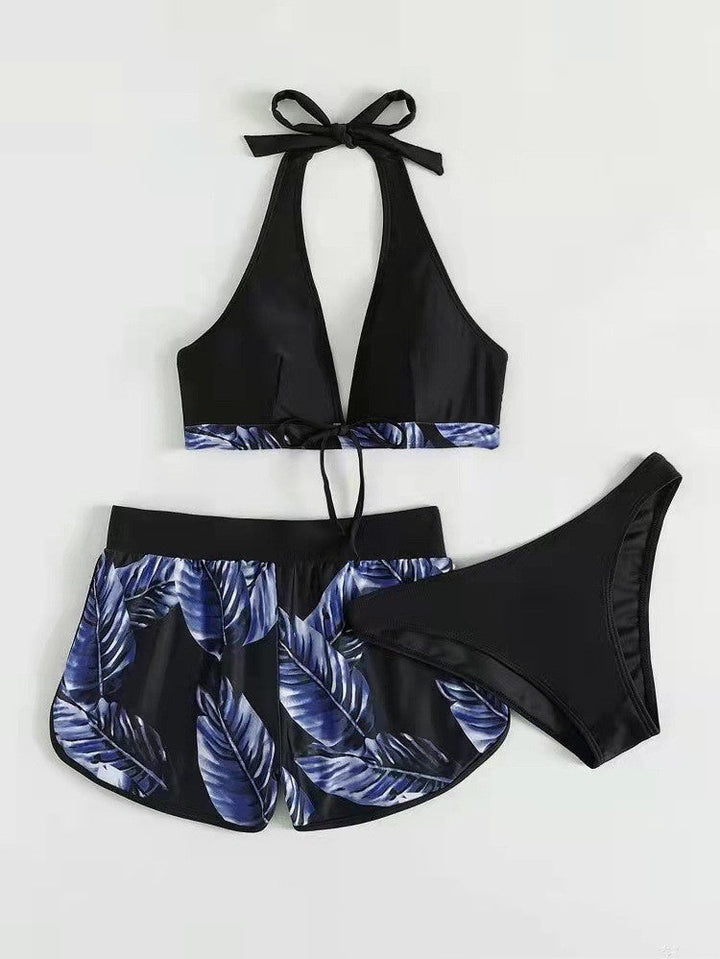 Schickes Damen Bikini-Set mit Shorts. Perfekt für Schwimmen, Strandtage und aktive Freizeit. Deine Sommer-Bademode.