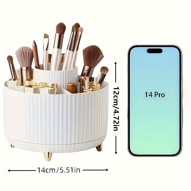 Damen Kosmetik Organizer, 360° drehbar. Praktische & stilvolle Aufbewahrung für Make-up am Schminktisch.