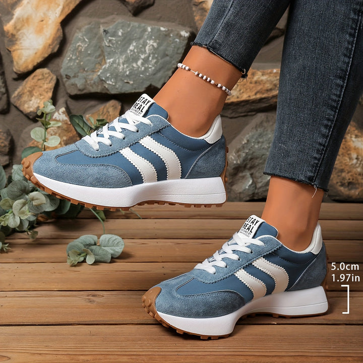 Elegante Damen Low-Top Turnschuhe im Retro-Stil, vielseitige Freizeitschuhe für den Alltag.