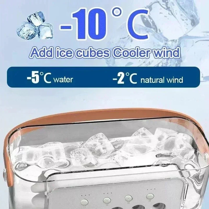 Tragbarer USB Mini Aircooler für Schreibtisch und Büro, idealer Ventilator & Befeuchter für den Sommer.
