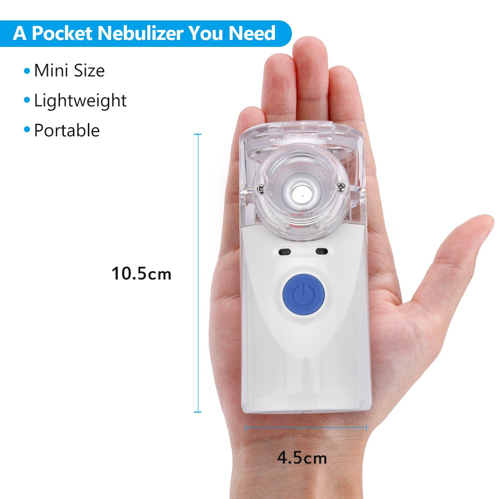 Kompaktes AirEase Inhalationsgerät; ideal für unterwegs, effektive Medikamentenabgabe für Atemwege.