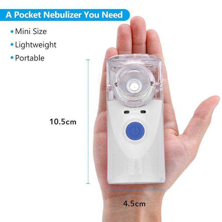 Kompaktes AirEase Inhalationsgerät; ideal für unterwegs, effektive Medikamentenabgabe für Atemwege.
