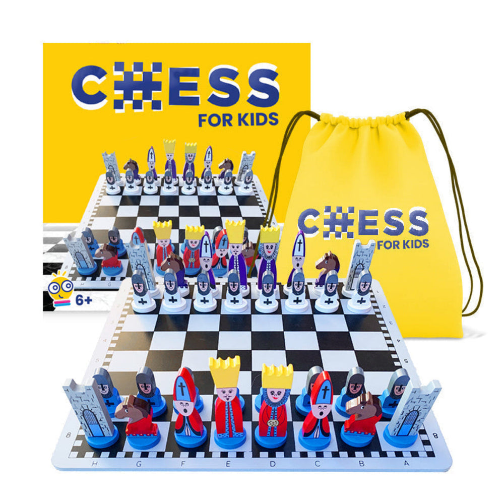 Robustes Kinder-Schachspiel, ein spannendes Denkspiel & Brettspiel für Konzentration & strategisches Denken.