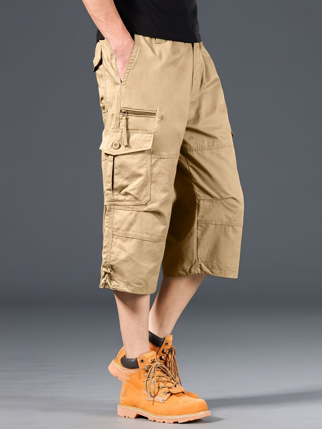 Herren Cargo Shorts extra lang, bequem für Outdoor-Aktivitäten.