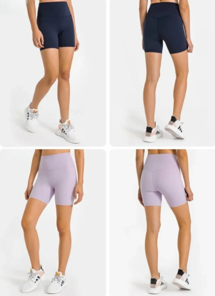 Schwarze Damen Yoga-Shorts: dehnbar, atmungsaktiv. Perfekt für Activewear & Sport.