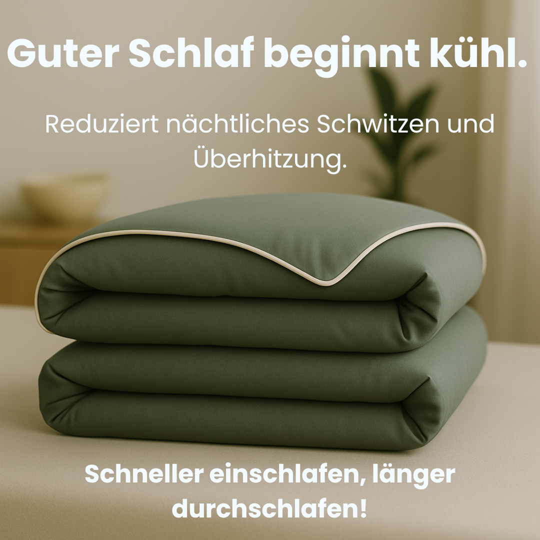 Erholsamer Schlaf mit der unisex Kühlungsdecke aus Eisseide – kein Schwitzen mehr!