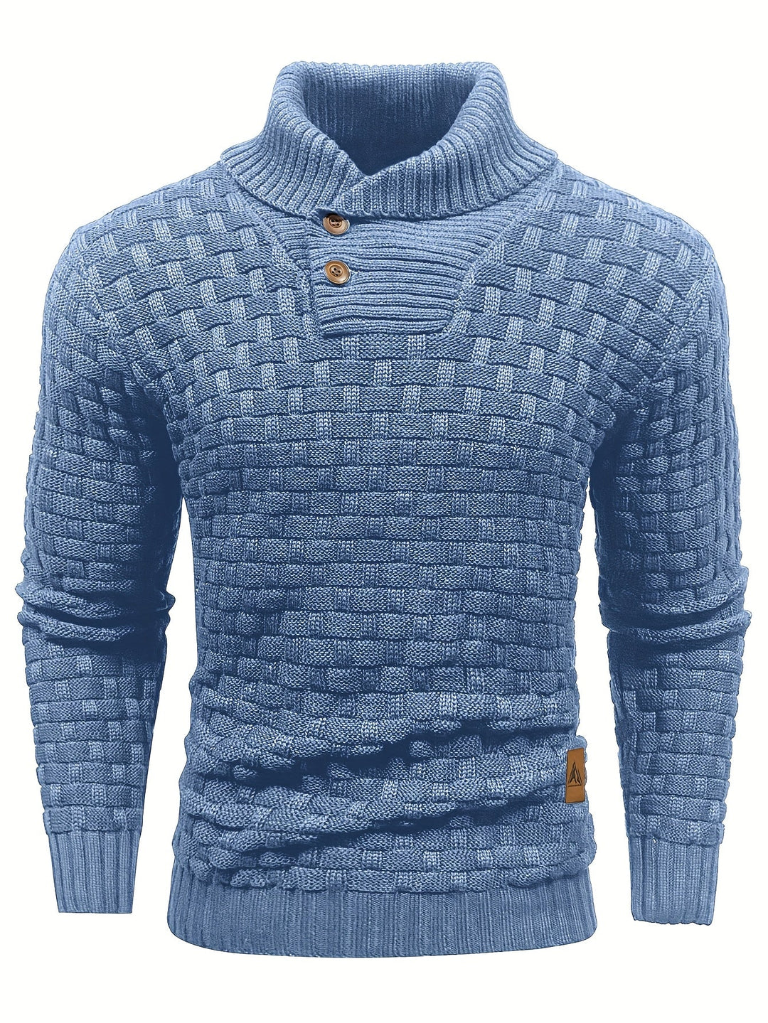 Lässiger Herren Pullover mit Waffelstruktur. Schalkragen, Langarm, perfekter Freizeitlook.