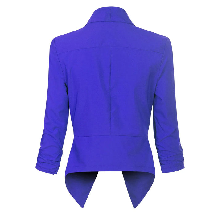 Alltags-eleganter Damen-Blazer, offen, Langarm, passt zu Business- und Freizeit-Outfits.