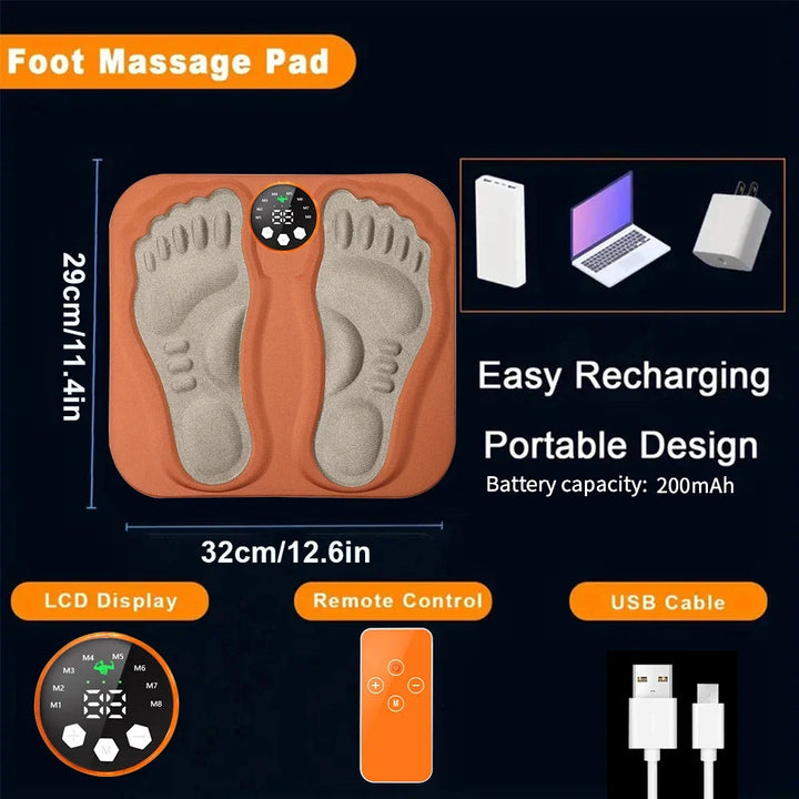 Digitales 3D Fußmassagegerät mit optionaler Wärmefunktion für intensive Fußreflexzonenmassage.