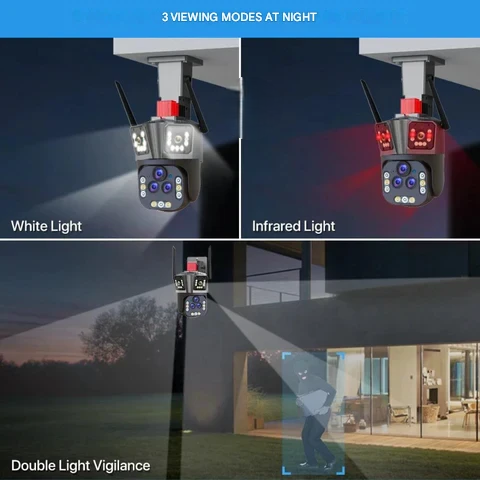 Smart Home WLAN-Sicherheitskamera 20MP, 20x Zoom, 360° Überwachung für nahtlose Integration.