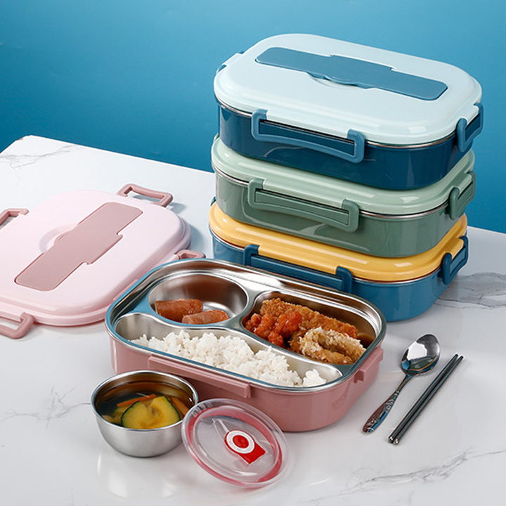 Isolierte Edelstahl-Thermo-Lunchbox SteelLunch für frische Mahlzeiten unterwegs, ideal für Büro & Schule.