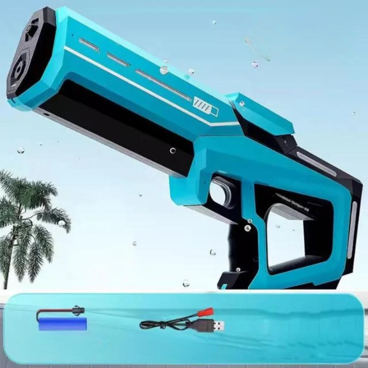 Automatische Wasserpistole mit hoher Reichweite für spannende Wasserschlachten und Outdoor-Spielspaß.