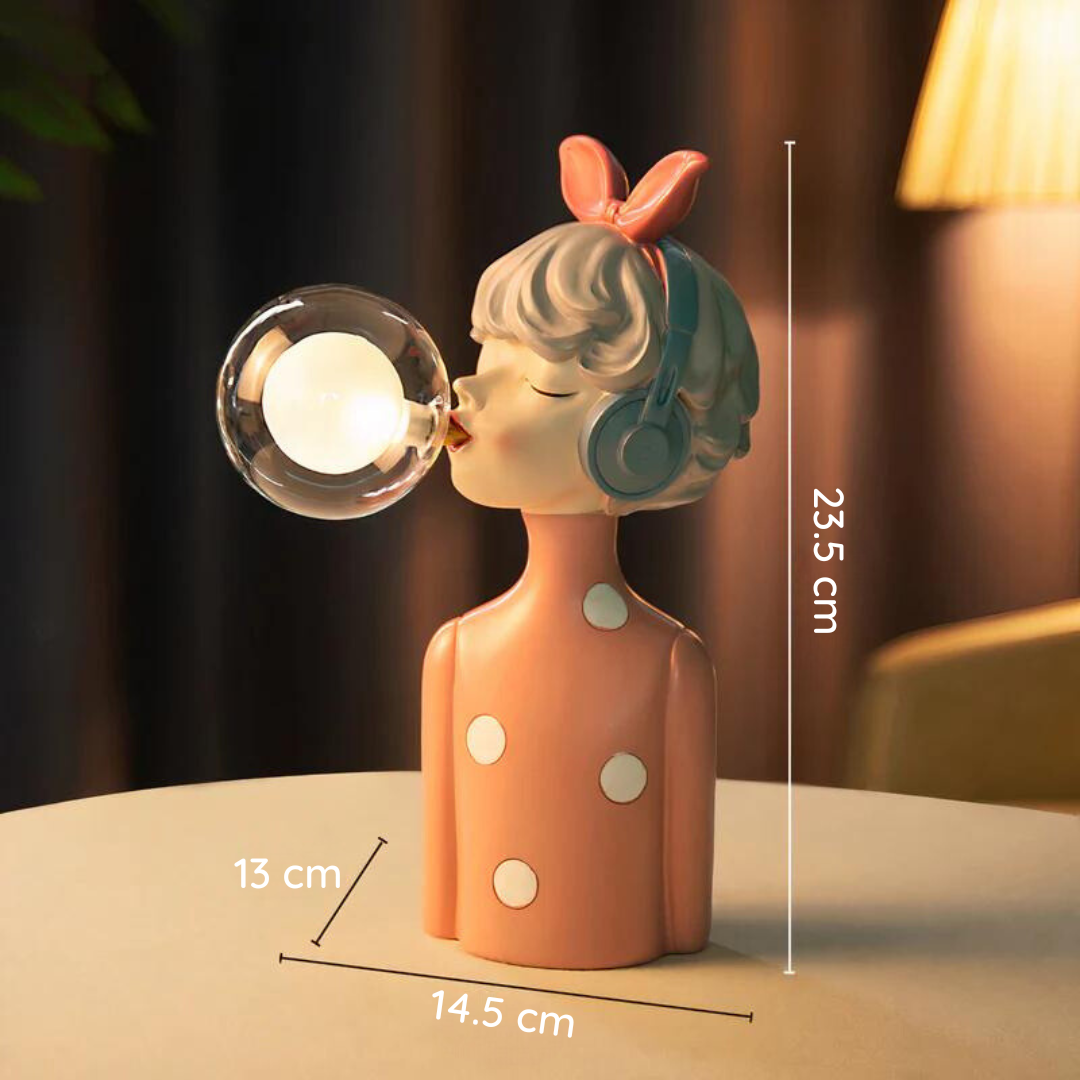 Kunstharz Tischlampe CraftGlow: Jedes Stück ein Unikat. Stilvolle Wohnzimmerlampe mit Charakter.