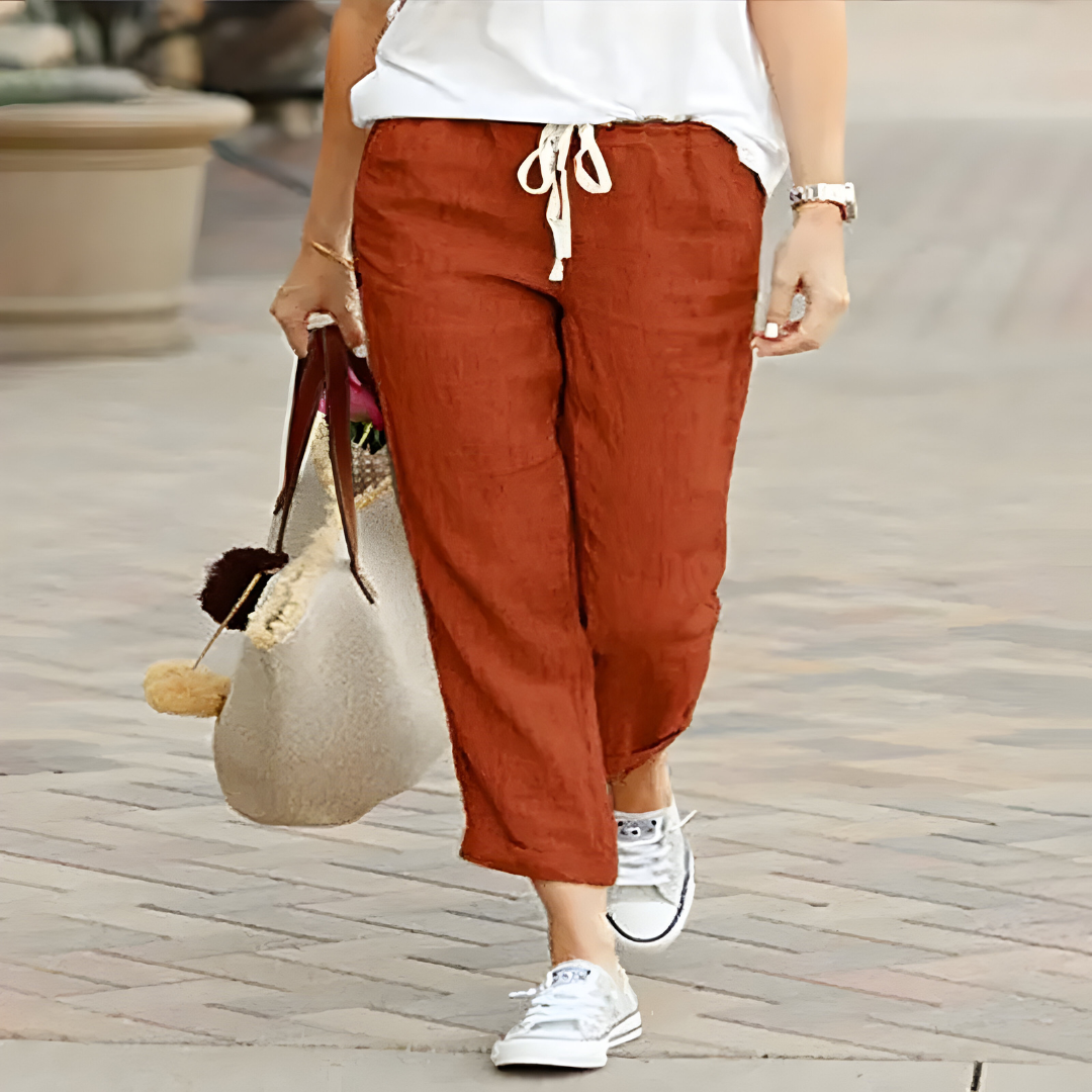 Elegante, bequeme Damen Sommerhose, locker sitzend, perfekt für Freizeit & Reisen. Eine vielseitige Damenhose.