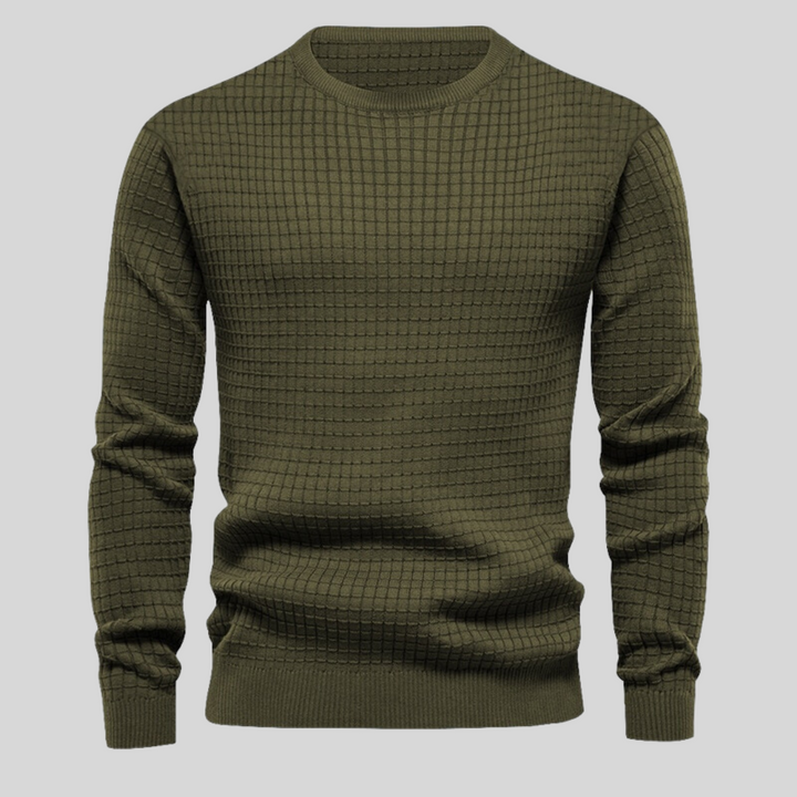 Vielseitiger Herren Basic Rundhals-Pullover, ideal zum Schichten. Bequemer Winterpullover für stilvolle Freizeit.