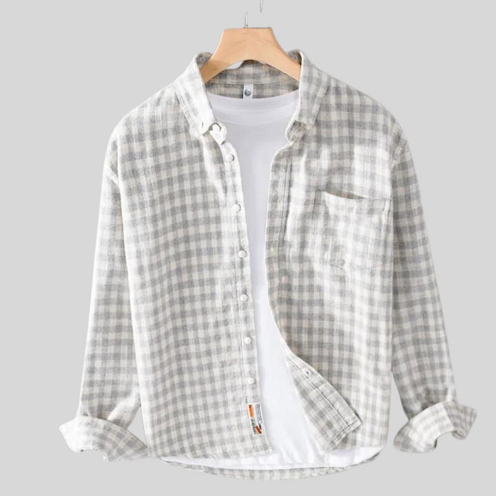 Stilvolles Herren Langarmhemd, kariert, perfekt für den Winter. Zeitloses Freizeithemd für vielseitige Herren-Outfits.