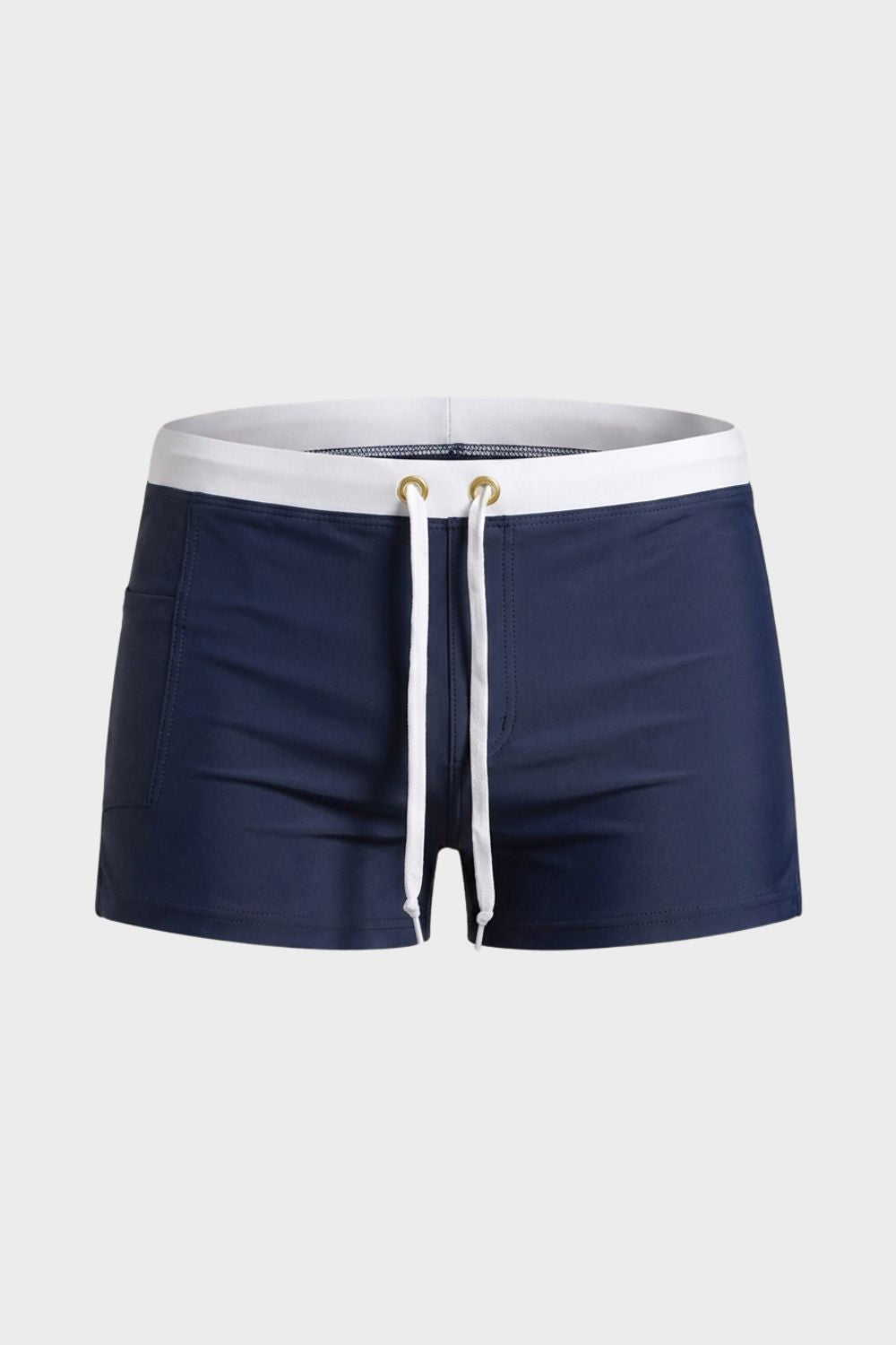 Blaue Herren Strandshorts, schnelltrocknend, perfekt für Sommer, Urlaub und Strandaktivitäten.