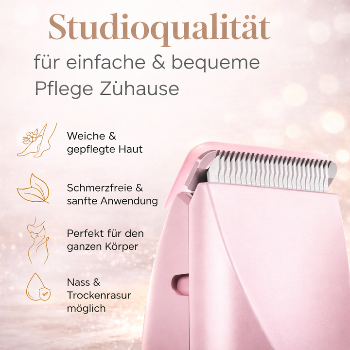 Damenrasierer für glatte Haut, präzise Haarentfernung an intimen Stellen.