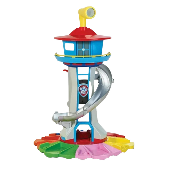 Kinder Abenteuer Spielturm Set aus Kunststoff mit 9 Fahrzeugen für kreatives Rollenspiel im Innenbereich.