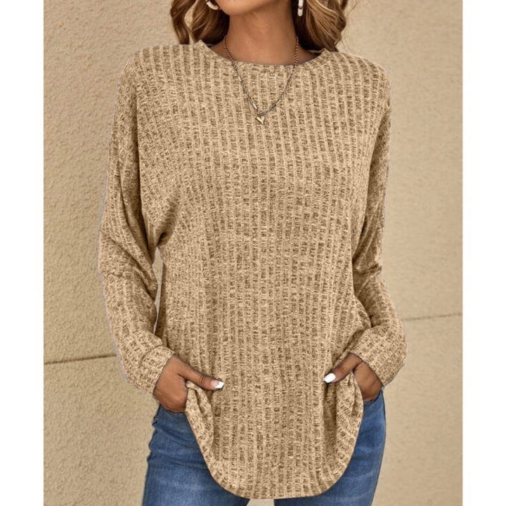 Modischer Damen Pullover in Rosa. Bequemer Langarm Sweater, vielseitig für Freizeit oder elegante Anlässe geeignet.
