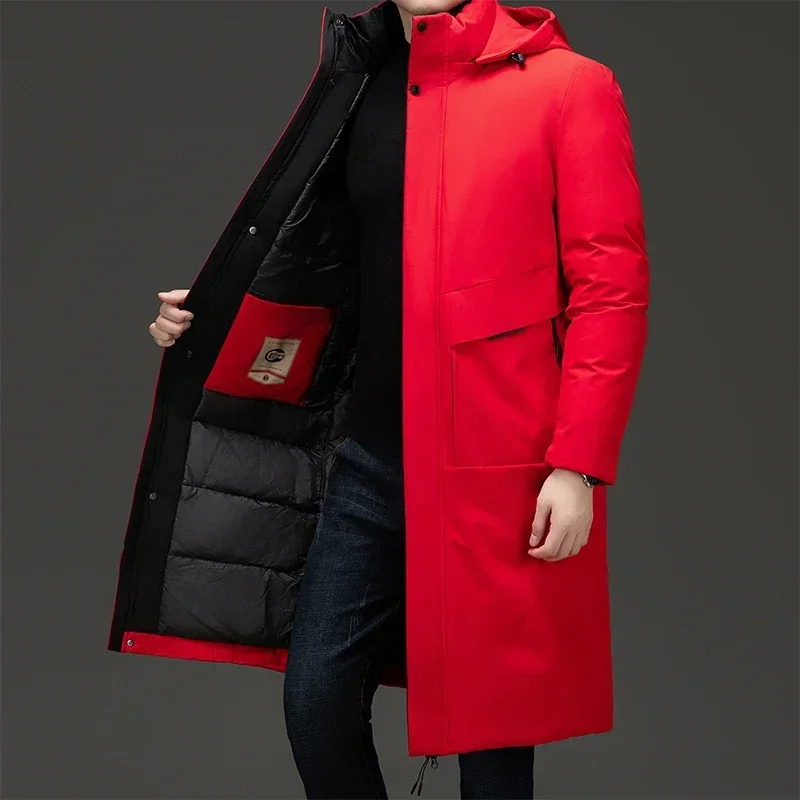 Warmer Herren Wintermantel, gesteppt & mit Kapuze. Langarm Design für optimalen Kälteschutz.