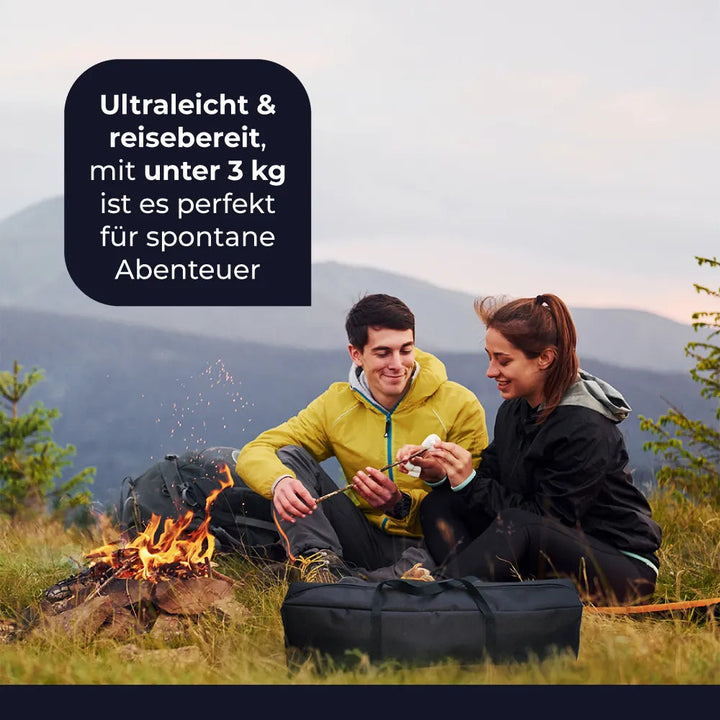 Das wasserdichte 3 Sekunden-Zelt trotzt Regen. Strapazierfähiges Outdoor-Zelt mit optimalem Wetterschutz.