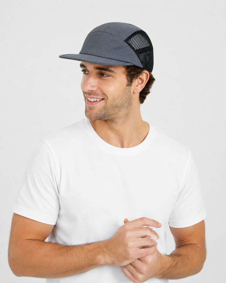 Vielseitige Unisex Outdoor-Kappe, schnelltrocknend & mit UV-Schutz. Mesh für Belüftung, perfekt für Freizeit.