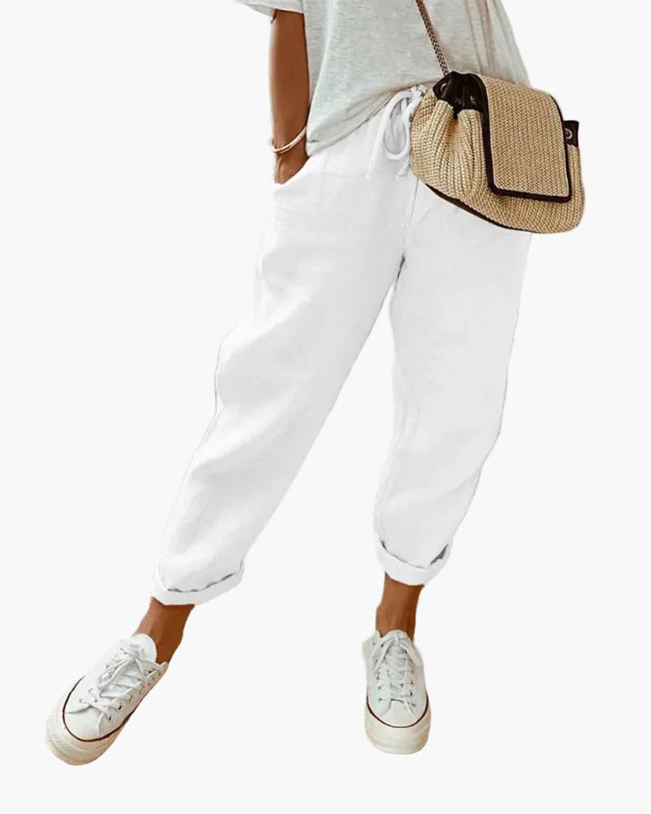 Lockere Damen Freizeithose, bietet maximalen Komfort und entspannten Stil für bequeme Alltagsmode.