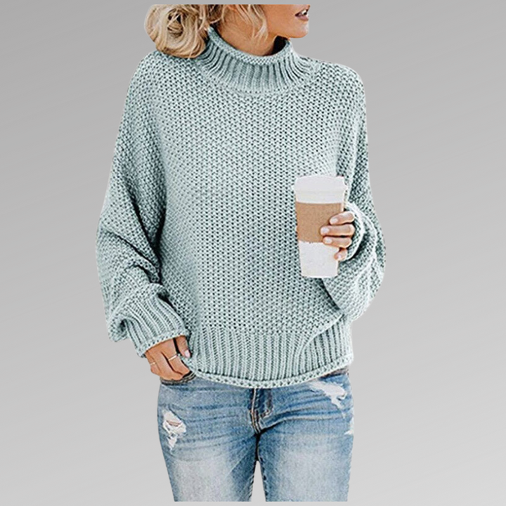 Lässiger Damen Oversize Pullover. Komfortabler Winter-Strickpullover für gemütliche Stunden und Freizeit.