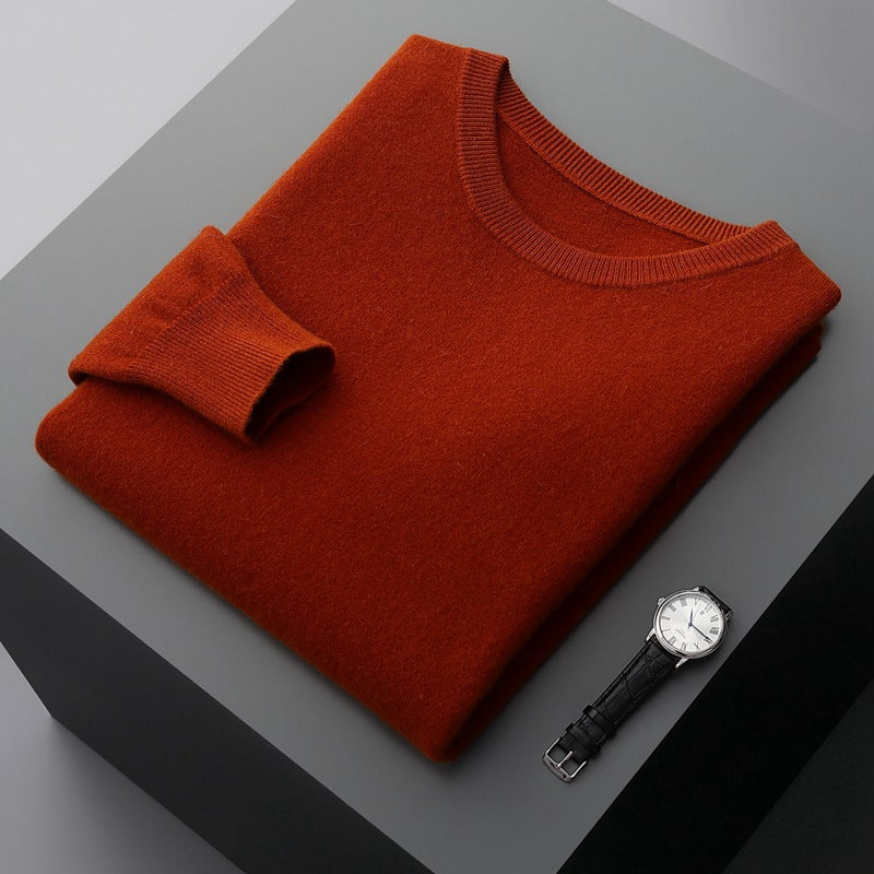 Weicher Herren Rundhals-Winterpullover, warm & gemütlich, ideal für Herbst und kalte Wintertage.