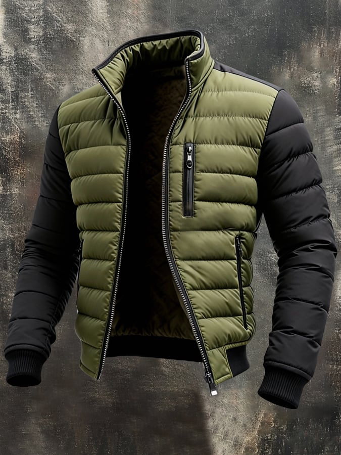 Bequeme grüne Herrenjacke, ideal als Freizeitjacke oder Alltagsjacke. Vielseitig für Outdoor & Mode.