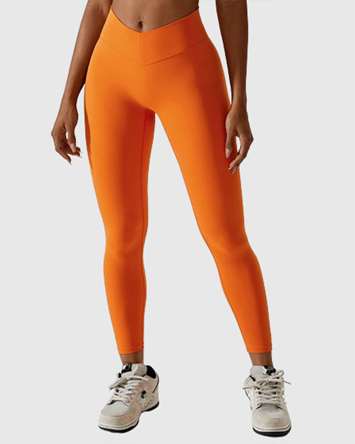 Weiße Damen Leggings, ideal als Sporthose oder Freizeithose. Hohe Taille & ultimativer Komfort.