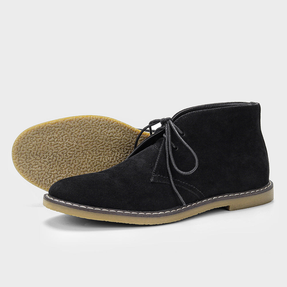 Detailansicht der hochwertigen Herren Vintage Desert Boots mit präziser Naht und bequemer Passform.