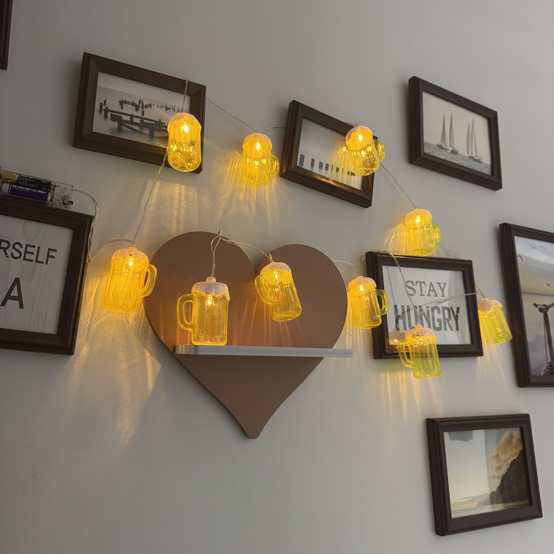 Verwandeln Sie Ihr Fest! 2er-Set LED Bierkrug Lichterketten – perfekte Deko für Oktoberfest, Garten & Party.
