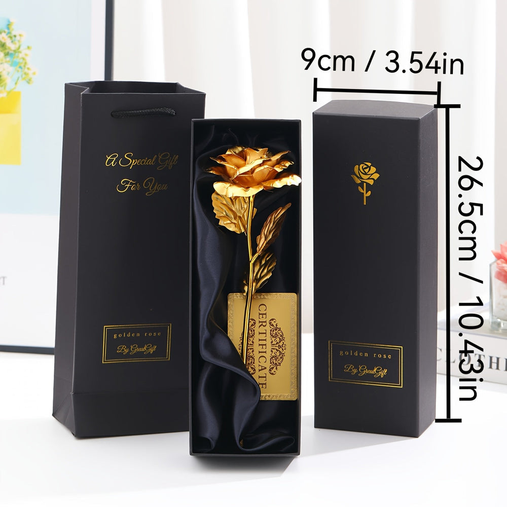 Detailaufnahme der roten Kunstrose, perfekt als romantisches Jubiläumsgeschenk für Frauen.